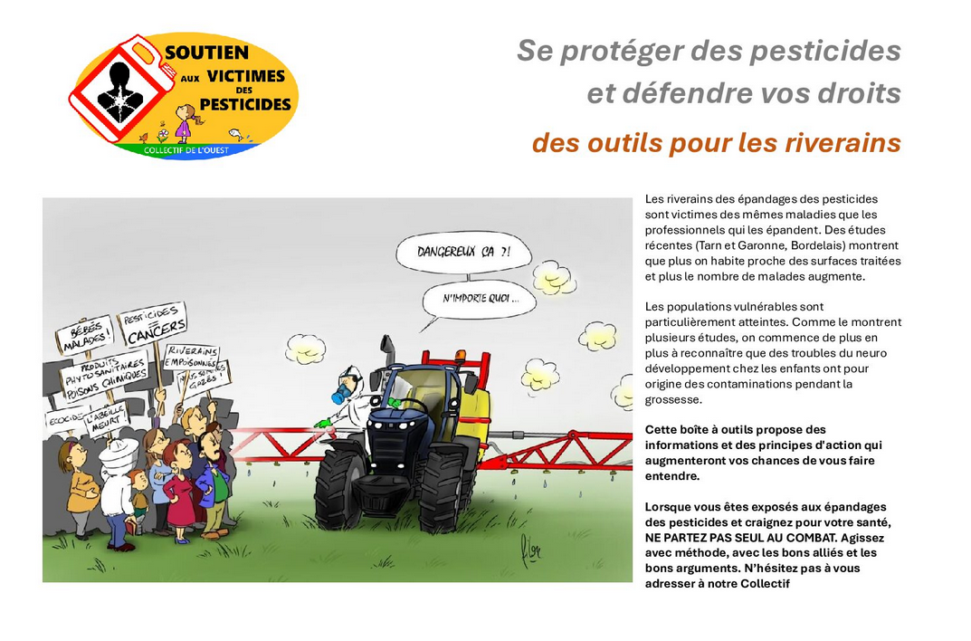 Se protéger des pesticides et défendre vos droits - des outils pour les riverains 